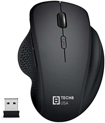 Mouse ergonômico sem fio, aderência de conforto, cursor silencioso, suave, DPI de 3 níveis, portátil, 5 botões, preto, para laptop