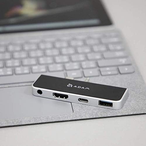 Adam Elements Casa Hub S4 para Microsoft Surface Go - 4 em 1 compacto USB tipo C Hub - Fast 40W USB -C PD Charging - Transferências