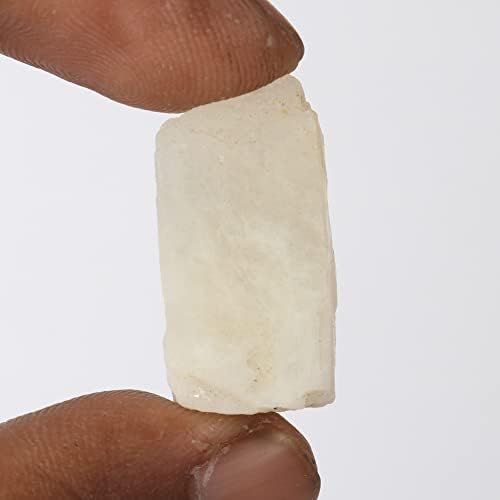 Gemhub Natural Moonstone Tumble Stone 48.20 Ct Cryaling Cryal White Pedra Gemia Loja