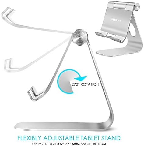 Oenbopo Tablet Stand Stand, Stand Aluminium Desktop Phone Phone Title Stand Stand para iPad Pro iPad Mini iPad Air, iPhone