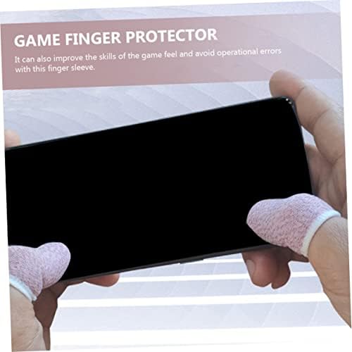 Inoomp 10pcs jogo de dedo com dedão Polegar mangas do polegar para jogos móveis Protetor de dedo Tampa do dedo para jogos Caixa