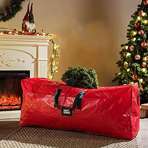 FGYSFT Christmas Tree Storage Bag - Holoque de manta de mantas de árvores de Natal Fácil de armazenar capa de PVC durável, saco de almofada de móveis 18 ”x 15” x 10 ”Acessórios para armazenamento em casa de férias