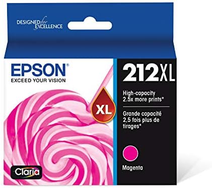 Epson T212 Claria -Pink de alta capacidade Magenta -Cartridge para impressoras de expressão e força de trabalho selecionadas e T212 Claria -Pink de alta capacidade