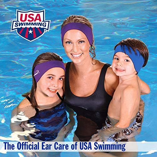 Bandeira da nadação de Mack - Bedra da cabeça do melhor nadador - Doctor recomendado para manter a água afastada e segurar os plugues de ouvido - banda oficial de ouvido de natação dos EUA natação