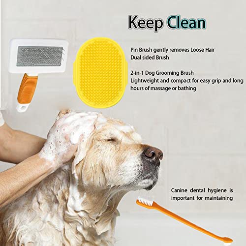 Kit de grooming para cães kit de pet kit gato e cães suprimentos de limpeza | Tesoura | Pincel dessediado