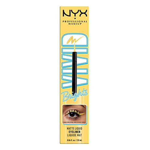 NYX Maquiagem Profissional Vivid Brights Liquid Liner, delineador resistente a esfrega