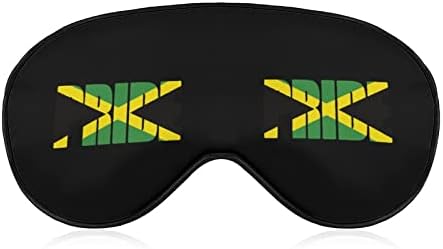 Jamaica Flag Country Orgulho máscaras de olho macias com cinta ajustável confortável e confortável para dormir