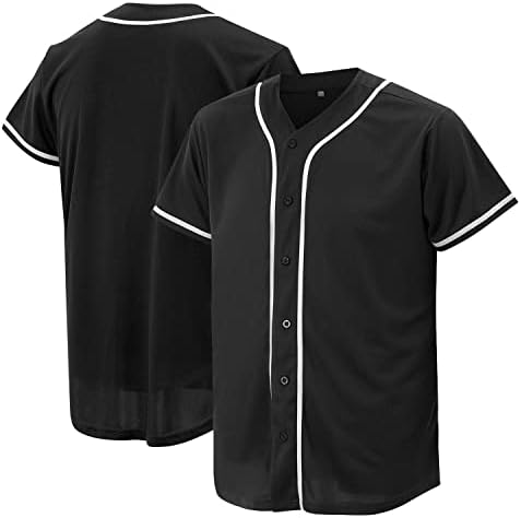 Jersey de beisebol para homens e mulheres, camisas de beisebol para camisa de botão personalizada, uniformes esportivos
