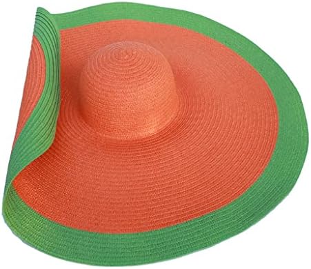ZSEDP Senhoras Big Brim Beach Hat Women Women Fluppy Sun Hats Summer Refriante Chapéu