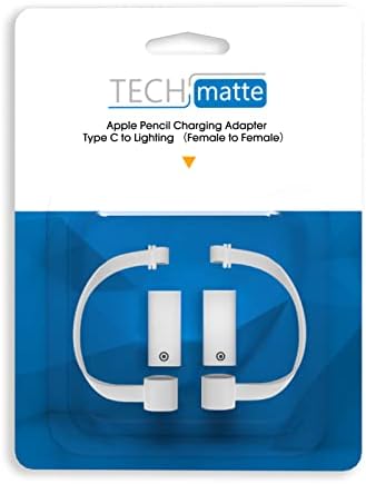 TechMatte USB-C Adaptador de carregamento compatível com Apple Pencil 1st Generation, USB-C para conector de carregador de lápis Apple