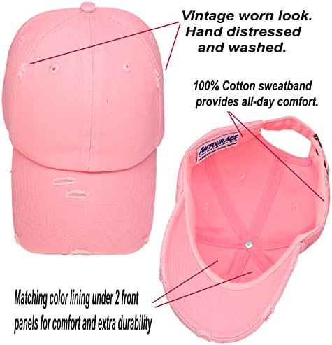 Antourage unissex Chapéu vintage para homens Mulheres Capas de beisebol angustiadas Papai chapéus sem construção