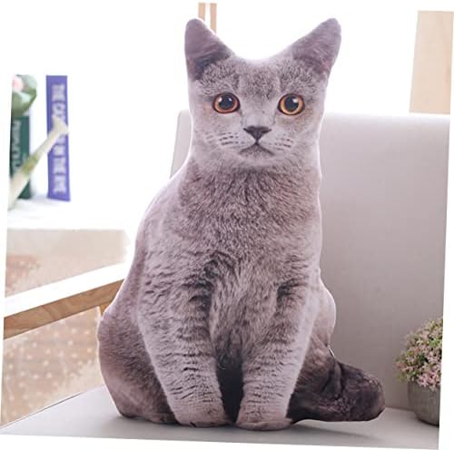 Toyvian 1pc Bolster travesseiro Cato Almofadas corporais para crianças imitação de gato travesseiro de gato luta 3d travesseiro