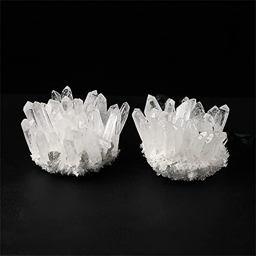 Raldmov Natural White Quartz Clear Crystal Cluster Healing Crystals Specimen Home Decoration Gifts