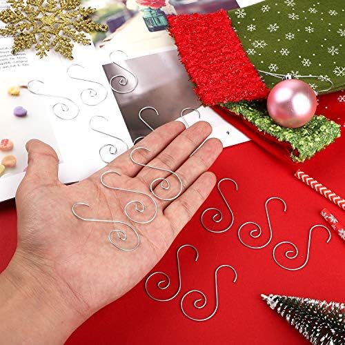 200 peças enfeites de natal ganchos de areia de Natal ganchos de natal com bolsa de zíper para decoração de suspensão