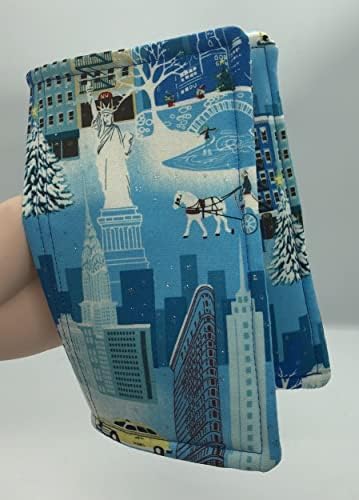 Conjunto de 2 Potholders de Natal em Nova York; Feito à mão nos EUA