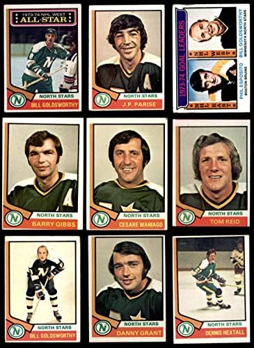 1974-75 Topps Minnesota North Stars perto da equipe definida Minnesota North Stars Good North Stars