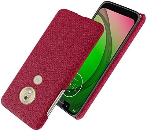 Lusehng Case for Motorola Moto G7 Play, capa de smartphone em tela sólida para Motorola Moto G7 Play, Slim Duaable Lightweight - Red
