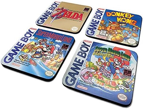 Nintendo Gameboy Classic Collection 4 Coaster Set, multicolor