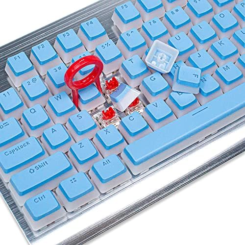 Marshopper Pudding Keycaps - Double Shot PBT Keycap Conjunto com camada translúcida, para teclados mecânicos, conjunto