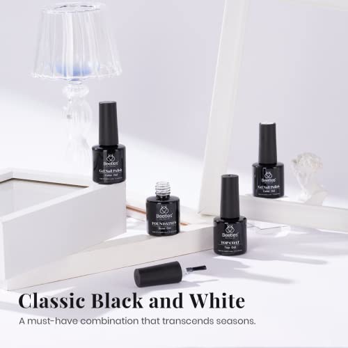 Kit de gel de unhas de pregos de besouro de besouro, casaco base de gel de unhas de 2 polegadas com unhas de unhas de