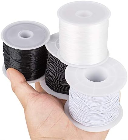 Yucool 4 embalagem de corda elástica, corda elástica circular de 1 mm e corda elástica transparente oblata de 1 mm usada