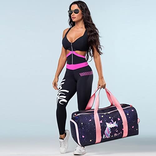 Camtop Travel Bag Duffel Girls Sport Gym Tote Weekender durante a noite de bagagem de mão
