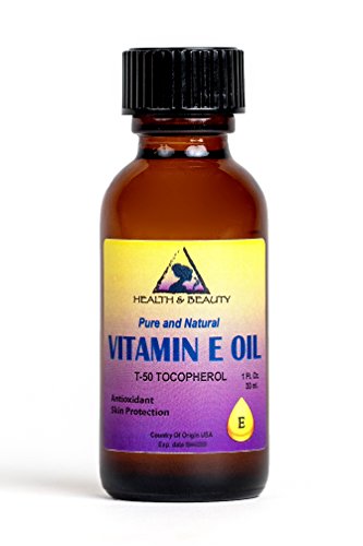 Tocoferol T-50 Vitamina E Anti Aging Premium Natural Pure 1 oz em garrafa de vidro