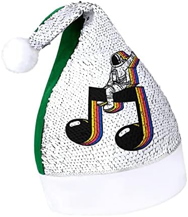 Espacial astronauta Nota musical engraçado chapéu de natal lantejache chapéu de santa para homens para homens decorações de