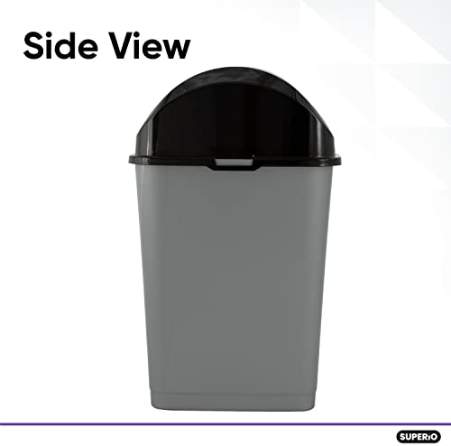 Lata de lixo de primeira linha com tampa de lixo de plástico de 4,5 galões, lata de lixo compacta de 2 pacote, cesta de resíduos