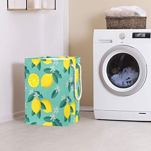 IMOMER Lemon Tree 300D Oxford PVC Roupas à prova d'água cesto de lavanderia grande para cobertores Toys de roupas