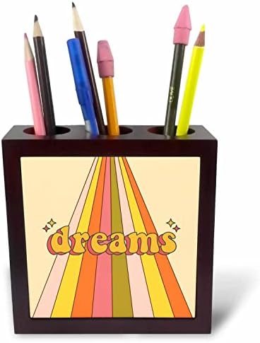 3drose retro sonhos decoração - titulares de caneta de telha