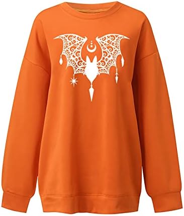 Halloween Moletom de manga longa para mulheres Camisas gráficas engraçadas de bastão