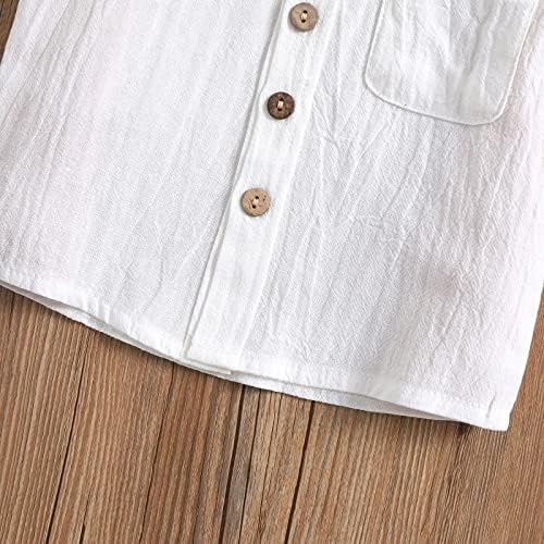 Criando para bebês roupas de menino configurado roupas de verão linho de algodão de manga curta t-shirt tops button button shorts