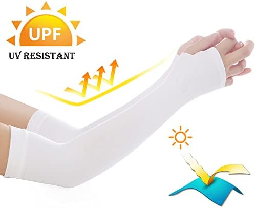 CHENDVOL Menas do braço de proteção solar masculina e feminina Mangas de braço esportivo de resfriamento para a corrida de beisebol