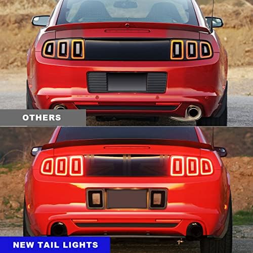 Montagem de luzes traseiras de LED Roxx Compatível com 2010 2012 2012 2013 2014 Ford Mustang, Chrome Hous Hous Hous