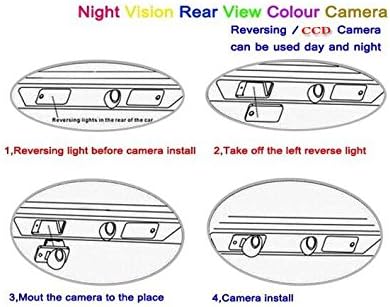 Reverse de backup de câmera/câmera de estacionamento/hd ccd rca ntst pal/placa lâmpada lâmpada para volkswagen vw touran 2003-2010