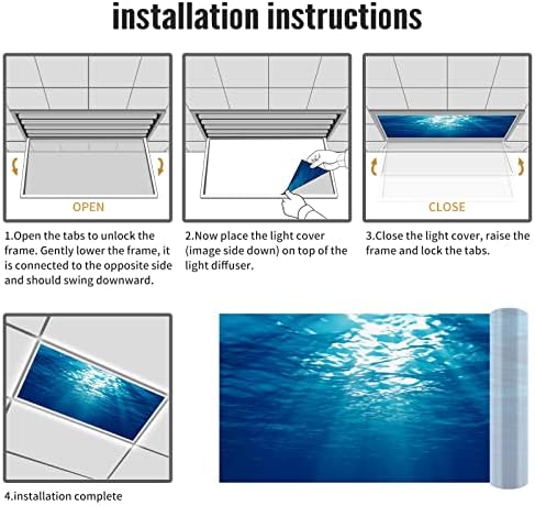 MCHUANG CENA Subaquática 2 Pacote Filmes de Luz Fluorescente Flexível Teto da Skylight para Escritório da sala de aula Office