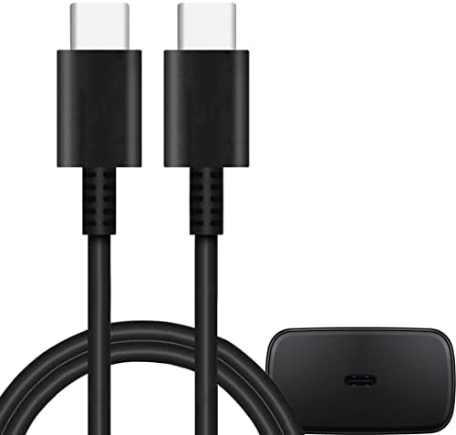 USB C Fast Charger, 25W Samsung Charger tipo C Super Fast Charging Android Charger Block com cabo de 6 pés para a Samsung