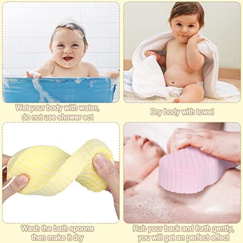 4pcs esfoliando esponja, Ultra Soft Bath Sponge Body Body Shower Reutiliable esfolia a pele morta, esponja de banho esfoliante
