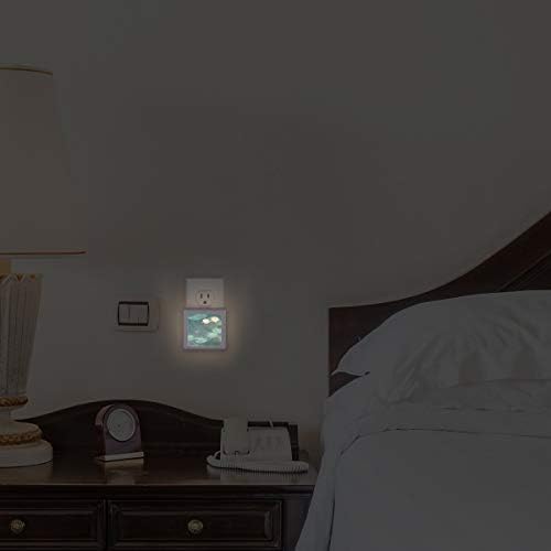 Conecte a luz noturna LED diminuída com o crepúsculo ao Sensor Automático Dawn, brilho ajustável, luz quente, luz noturna automática para banheiro, corredor, berçário, quartos - Monet: Lírios de água