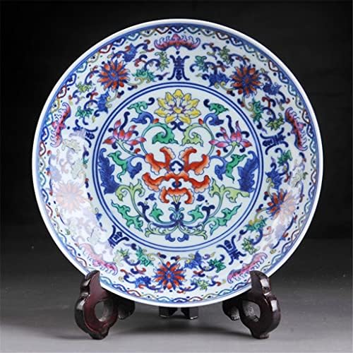 N/A Placa de porcelana Placa antiga Porcelana pintada à mão Planto pastel azul e branco Cerâmica Artesanato de placa suspensa