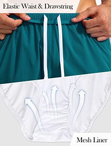 Shorts de ginástica atléticos de pudolla masculino 7 '' para homens para homens treinamento esportivo leve com bolsos