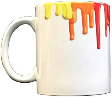 Esfinx neurótico arco -íris pingando arte de tinta envolta em torno da xícara! - Caneca de café e chá