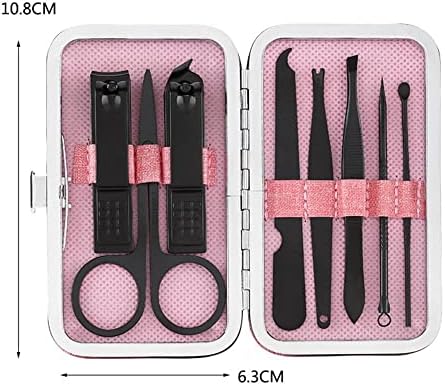 Daikmz 8pcs Aço inoxidável prego Clippers Definir terno de tesoura portátil com Kits de cortador de manicure para aparador de