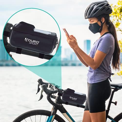 Pacote de telefone de bicicleta esportivo aduro, saco de bicicleta à prova d'água de ciclismo de bicicleta de bicicleta de bicicleta de bicicleta de bicicleta de bicicleta para 7 Android/iPhone celulares pretos