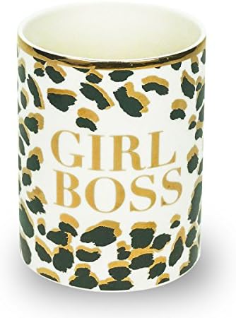 Mary Square Girl Boss Lápis Cup, 4 x 3,5 x 3,5 , multicolor