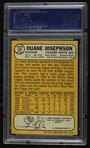 1968 Topps # 329 Duane Josephson Chicago White Sox PSA PSA 8.00 White Sox