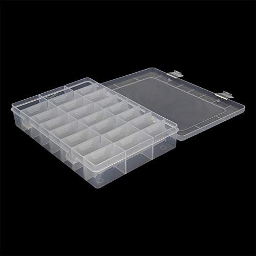 Caixa de armazenamento de componentes pp bettomshin 196x132x36mm Organizador de plástico contêiner ajustável 24 caixas de ferramentas