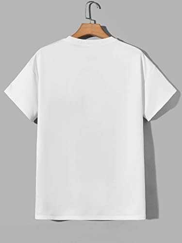 OSHHO Duas peças roupas para homens, letra de letra, camiseta gráfica e shorts de cintura de cordão