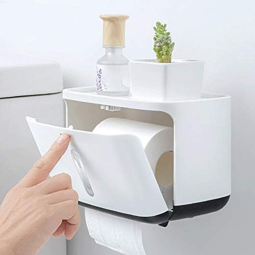 WSZJJ Montagem de parede Papel de papel higiênico Caixa prateleira Caixa de papel à prova d'água Bandejas de papel de papel de papel de papelão Acessórios para banheiros Organizador